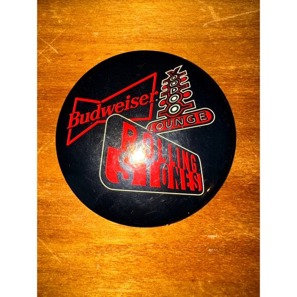 Vintage Rolling Stones Voodoo Lounge Budweiser Lapel/Hat Button - Picture 1 of 5